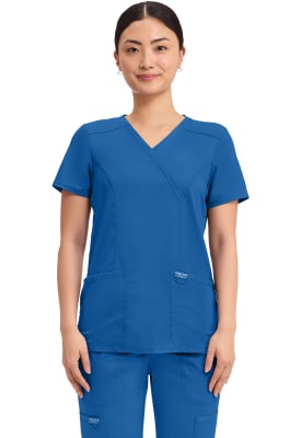 Polera Clínica Mujer Cherokee Workwear Revolution WW610 Azul Rey ROY